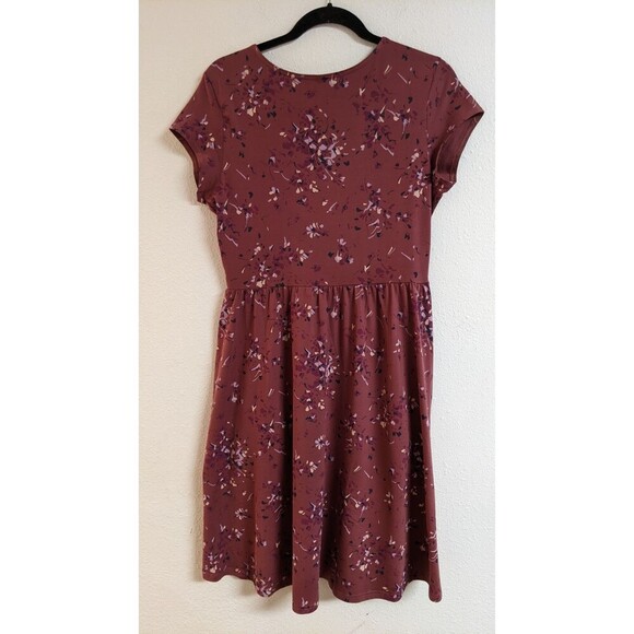 NEW~pact Organic Cotton Fit & Flare Crossover Short Sleeve Dress Medium - Picture 9 of 10